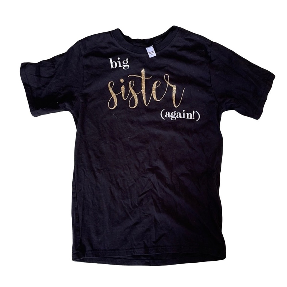 Custom created big sister again youth large T-shirt lightly loved